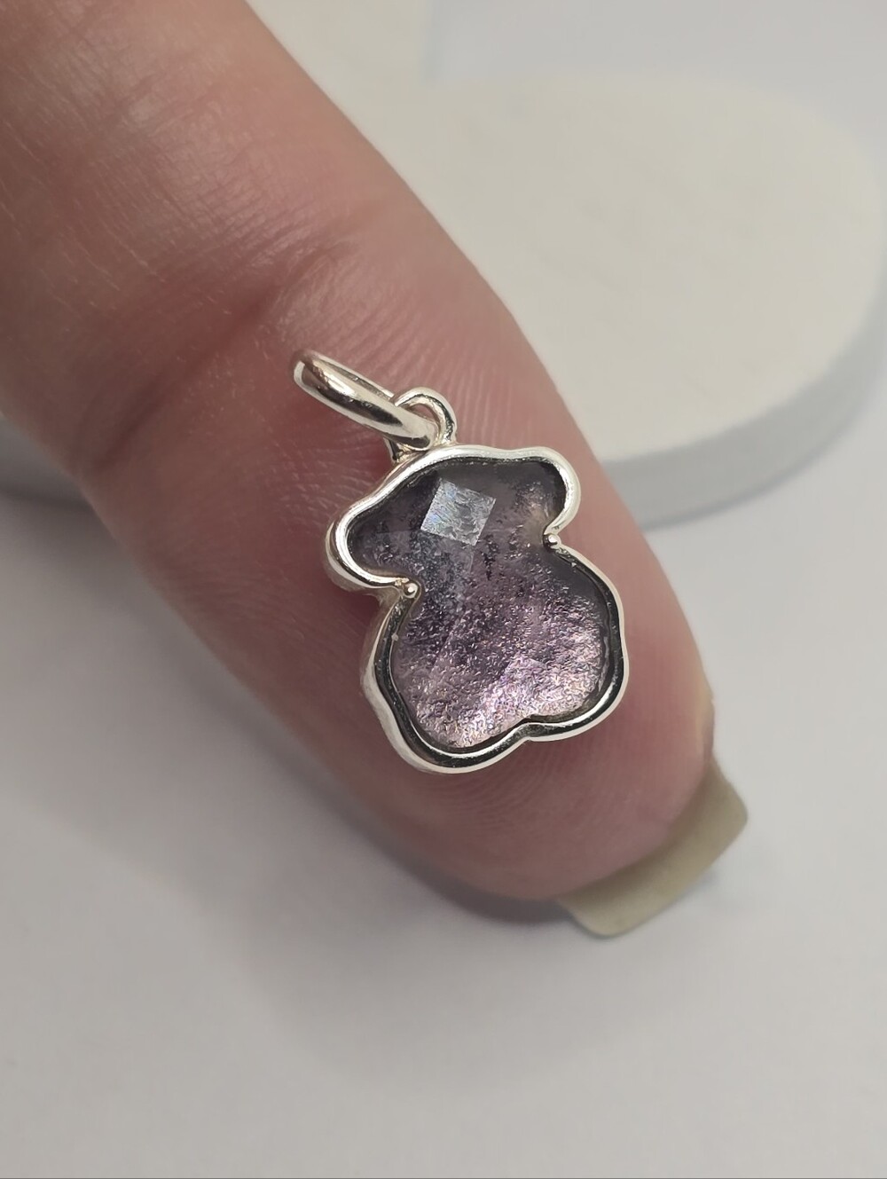 Tous Silver and Amethyst Icon Color Pendant